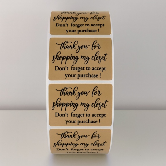 STICKERAFT Other - Thank You For Shopping My Closet Stickers Poshmark Labels
